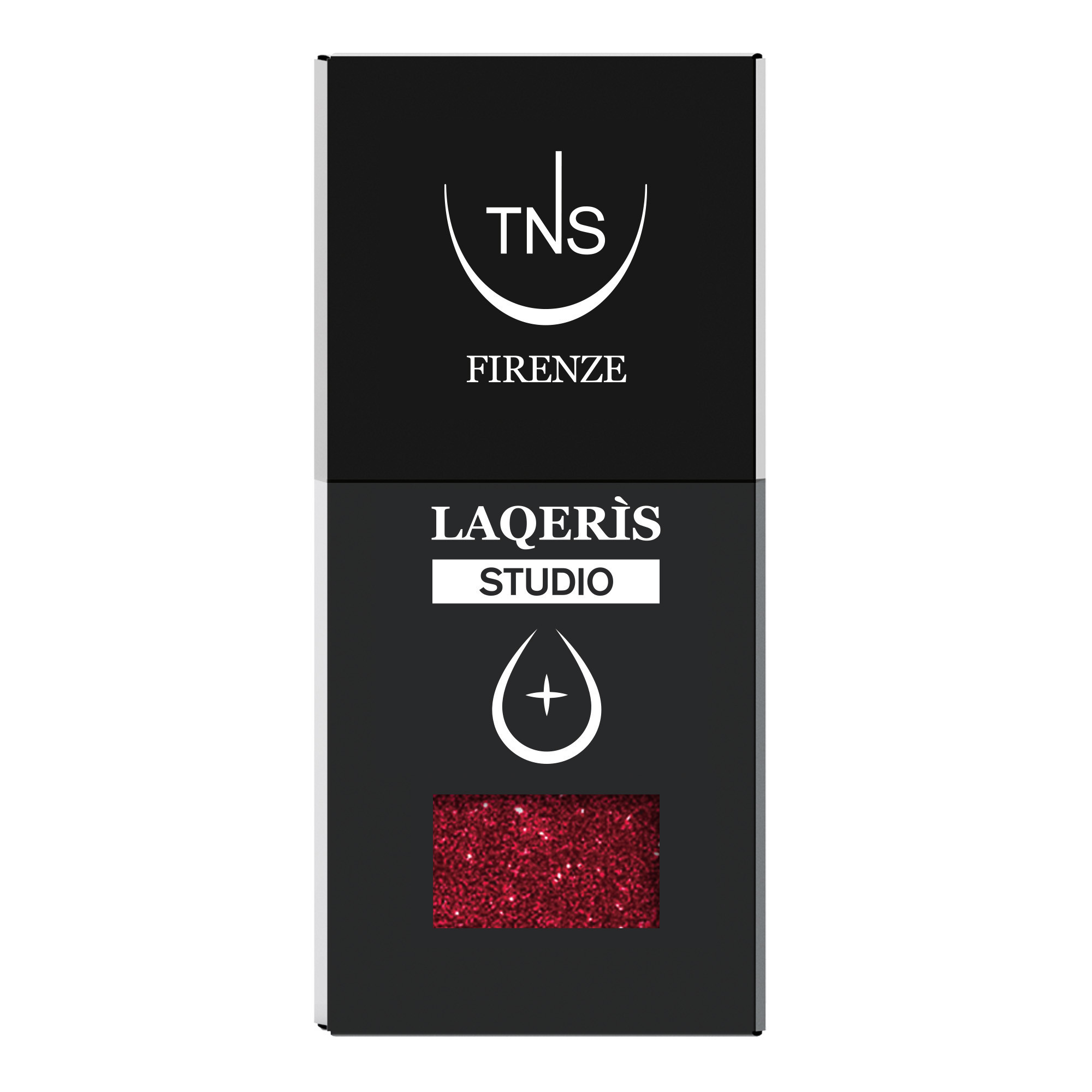 Smalto semipermanente Glitter Red rosso Laqerìs Studio TNS 10 ml