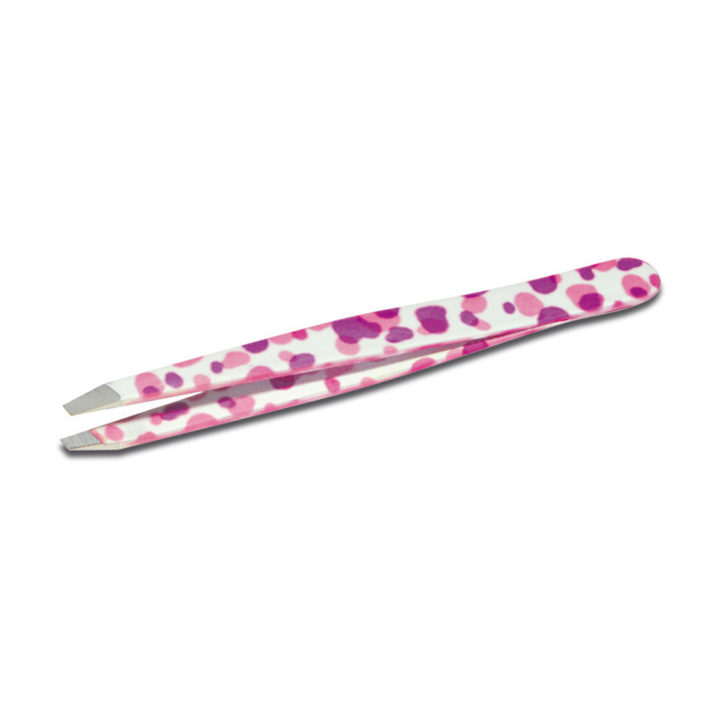 Pinzetta professionale per sopracciglia Mukka Rosa con Punta Obliqua