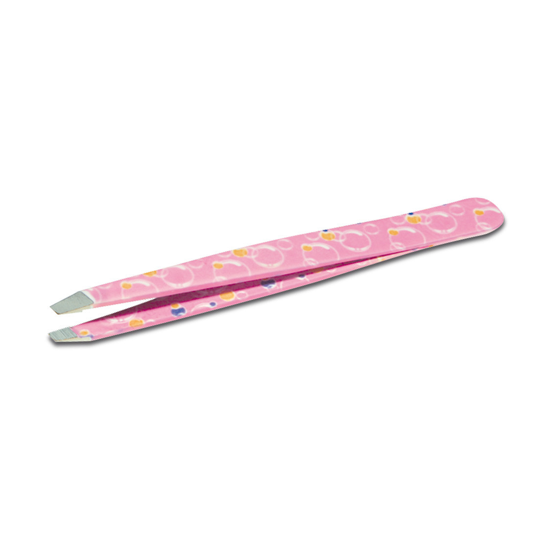 Pinzetta professionale per sopracciglia Bubble Mix Rosa con Punta Obliqua