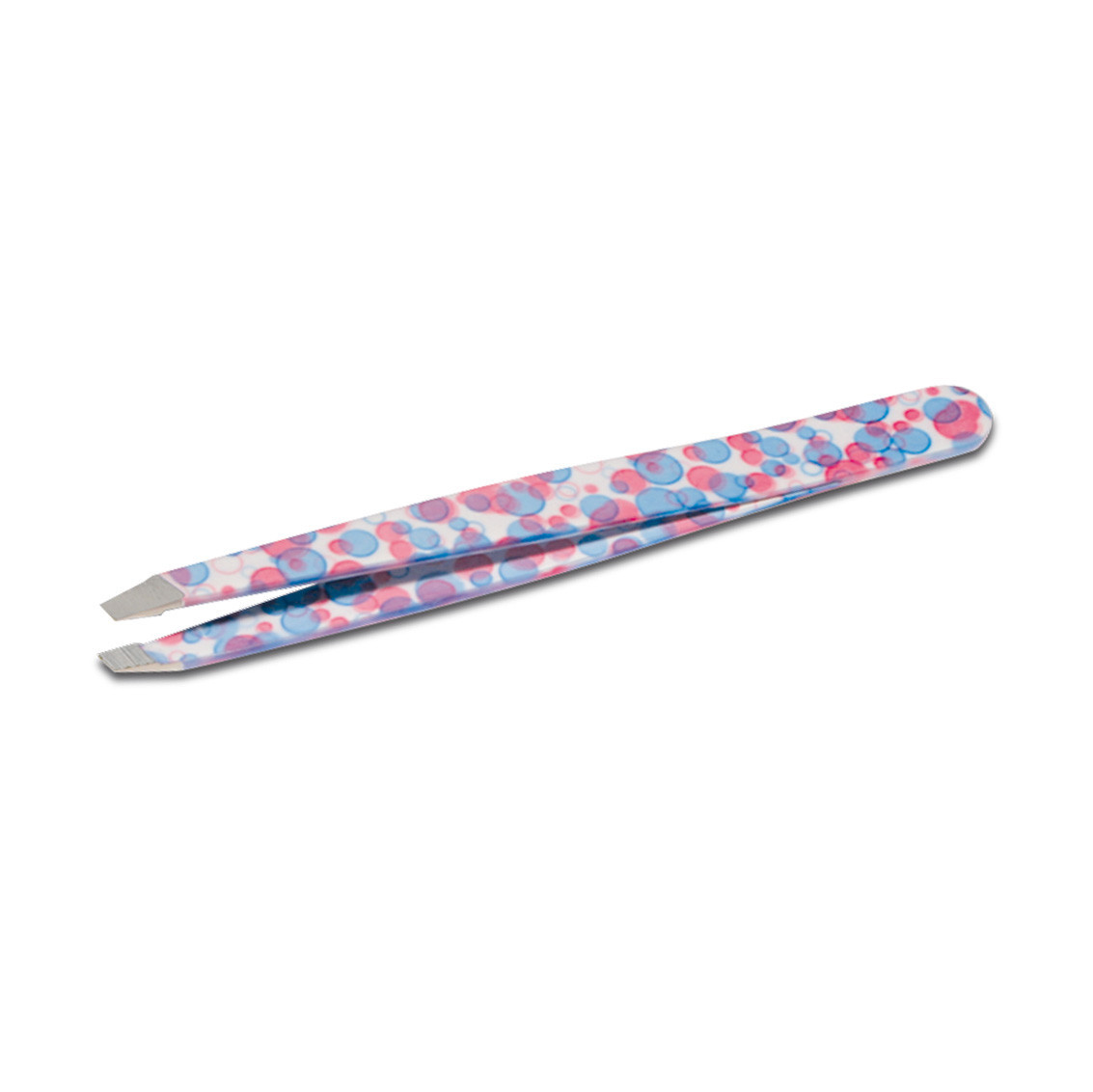 Pinzetta professionale per sopracciglia Bubble Mix Rosa-azzurra con Punta Obliqua