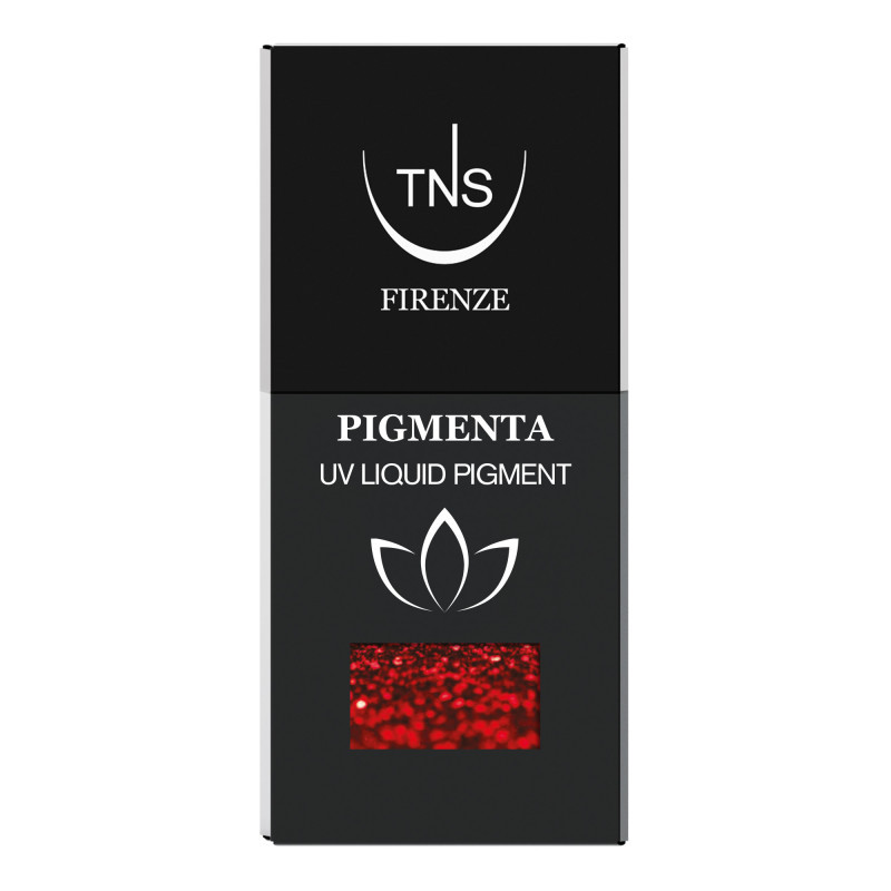 Pigmento Liquido UV Red Glitz rosso glitter 10 ml Pigmenta TNS