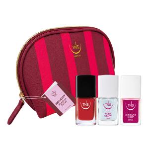 Beauty Gift Christmas Manicure Ritual con Base, Smalto Rosso e Top Coat TNS