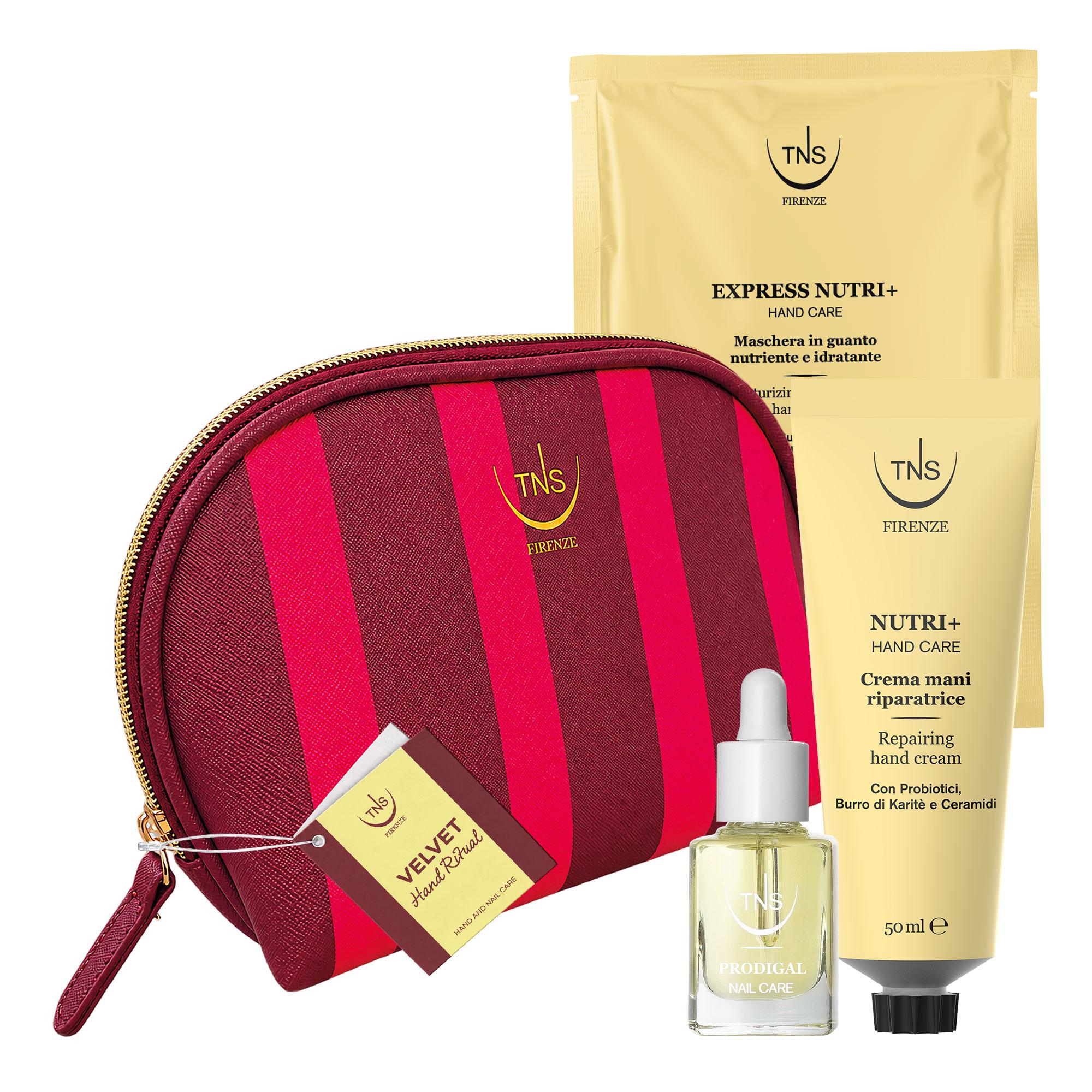 Beauty Gift Velvet Hand Ritual Crema mani Nutri+, Nail Oil e Maschera guanto TNS